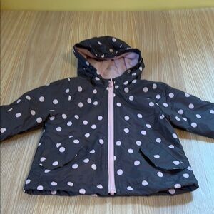 Carter's fleece lined windbreaker gray/pink